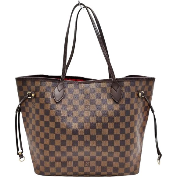 151704AO (S6) Louis Vuitton Shoulder Bag Neverfull MM Brown Damier - Picture 1 of 9